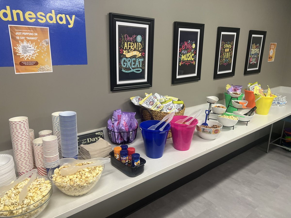 Shirleyria Hughes (@shirleyriahugh1) on Twitter photo The <a href="/SheridanCFISD/">Sheridan Elementary School</a> Counselors are just popping in to say “THANKS” to all of our staff! Everyone got to enjoy a variety of popcorn with toppings and seasonings. We had a great “Wellness Wednesday” on our campus. 😊 The <a href="/SheridanCFISD/">Sheridan Elementary School</a> Counselors are just popping in to say “THANKS” to all of our staff! Everyone got to enjoy a variety of popcorn with toppings and seasonings. We had a great “Wellness Wednesday” on our campus. 😊