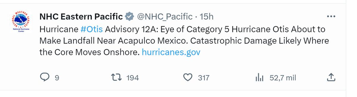 El gobierno tuvo hasta 20 horas para anticipar su respuesta en Acapulco. ¿Por qué entonces hay ayuda militar varada en la carretera?

-24/10/2023, 4 am se supo que Otis tocaría tierra como huracán

-3 pm pronóstico de categoría 4

-6 pm categoría 5

-25/10/2023, 0:00 toca tierra