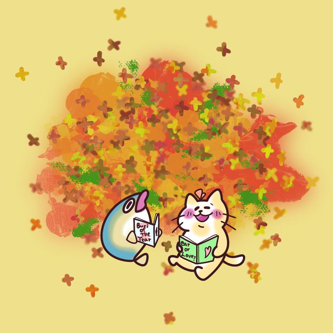 「autumn sitting」 illustration images(Latest)