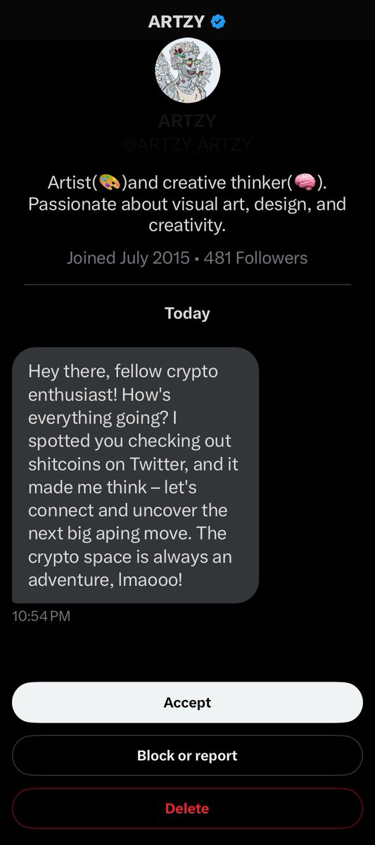 TheCryptoNexus's tweet photo. Dawg this is the most FED message I’ve ever seen in my life 😭 https://t.co/ni1qAO499f