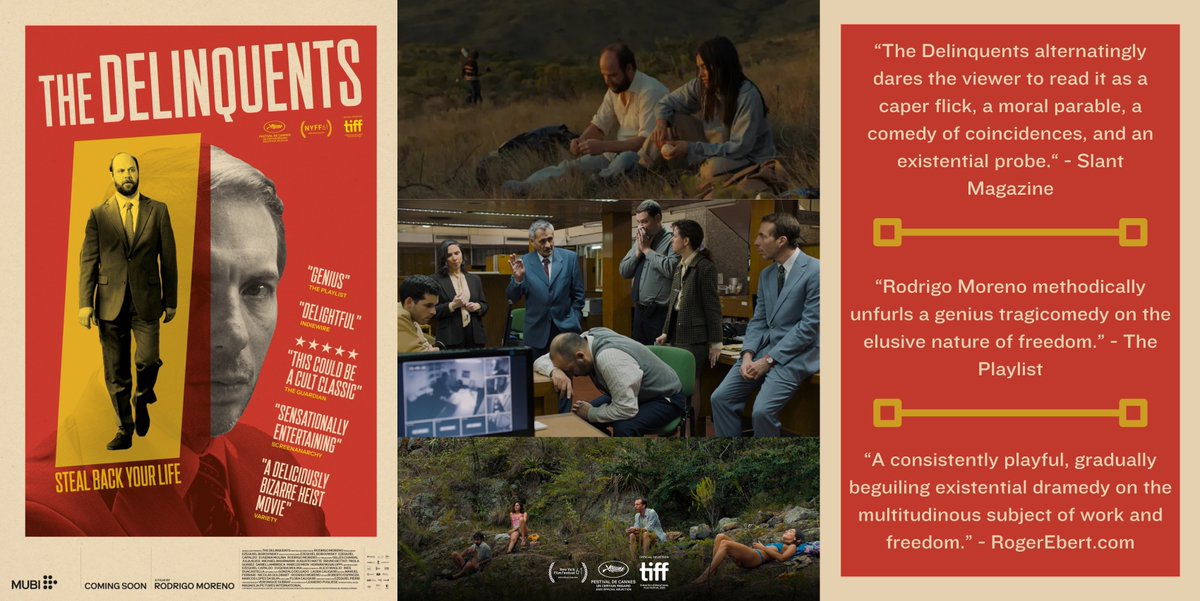 Starting Fri. don't miss THE DELINQUENTS. A free-flowing and delightful heist film like no other, from Rodrigo Moreno. 'Deliciously bizarre.' @variety Get tickets: laem.ly/3OmCDjs #laemmle