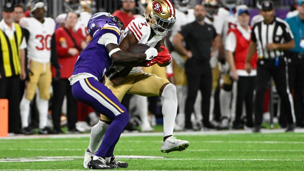 Here's what Kyle Shanahan said about Steve Wilks blitz call that led to long Vikings TD ninerswire.usatoday.com/2023/10/23/49e…