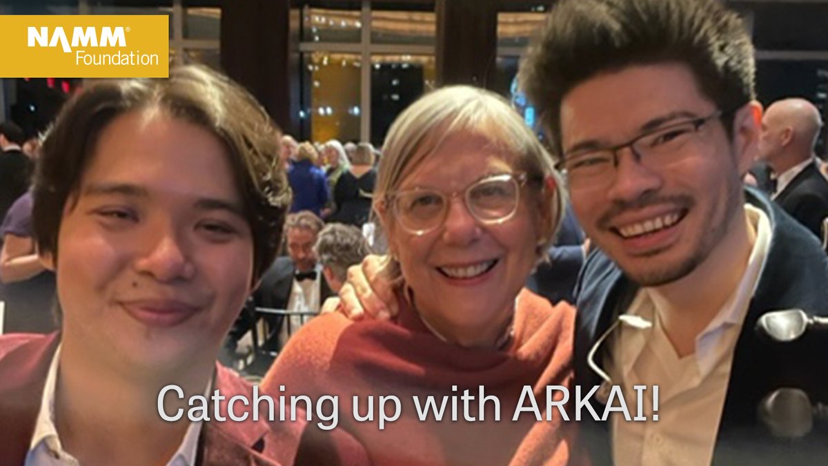 After seeing their performance at #NAMMShow 2023, I was excited to reunite and catch up with musical duo ARKAI at the Young Audiences event in NY! It was a fantastic night celebrating music and arts education and its power in every child's education!