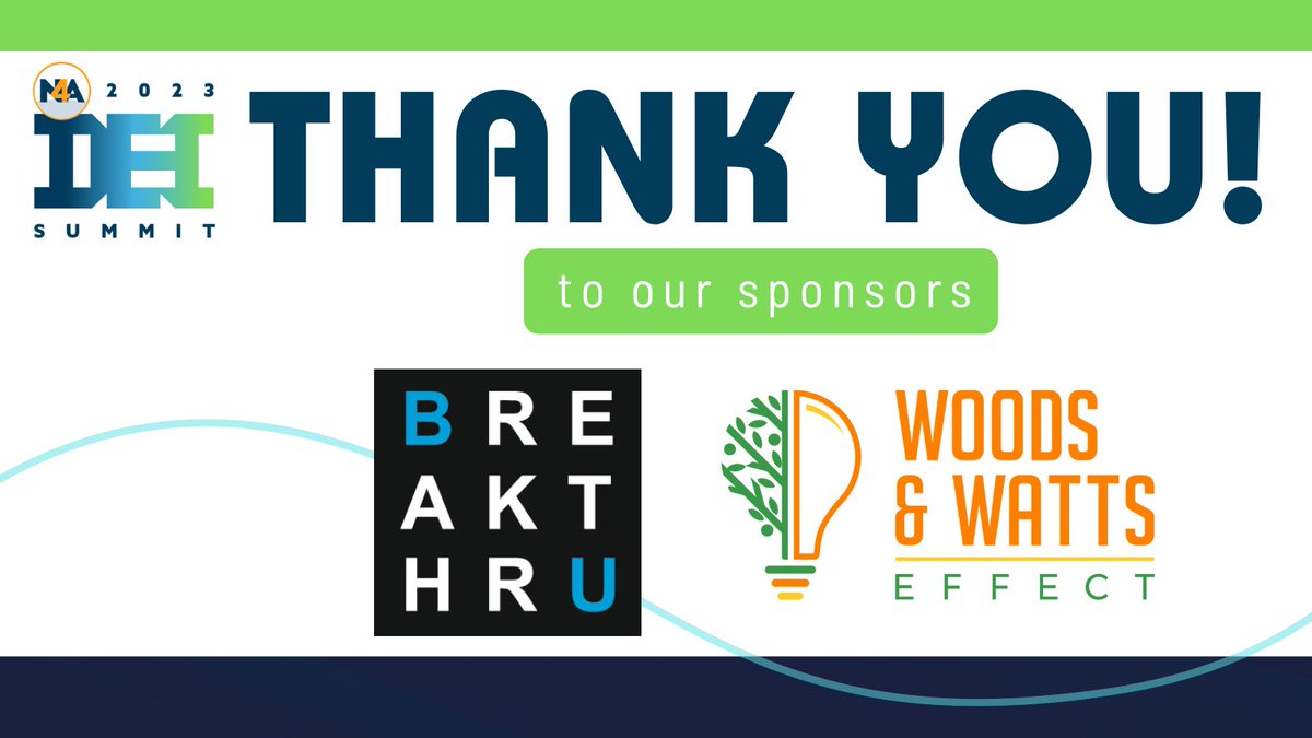 nfoura's tweet photo. Thank you to our generous #N4ADEI Virtual Summit sponsors! 🤝 🙏 💙💛 Your contributions directly help us create a more equitable, diverse & inclusive professional industry. #WeAreN4A Let's keep working to make positive change together! 🤗 https://t.co/2JLGMUt5i9