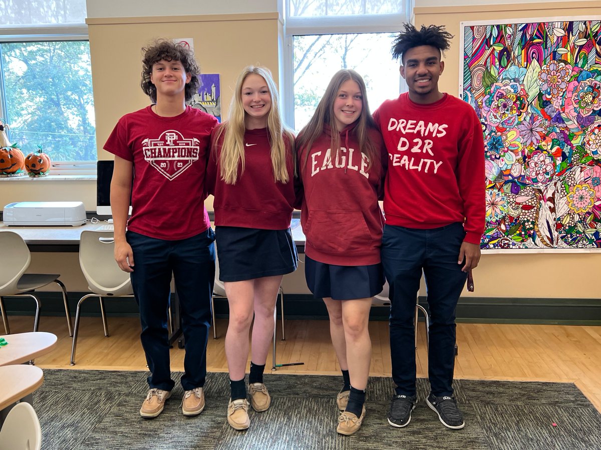 OLSH_HighSchool's tweet photo. We wore red to school today in support of SADD Week! Students Against Destructive Decisions put together a week full of activities and themed days to raise awareness of the dangers of drugs and alcohol. #olshchargers #saddweek https://t.co/Joiyzu6Elv