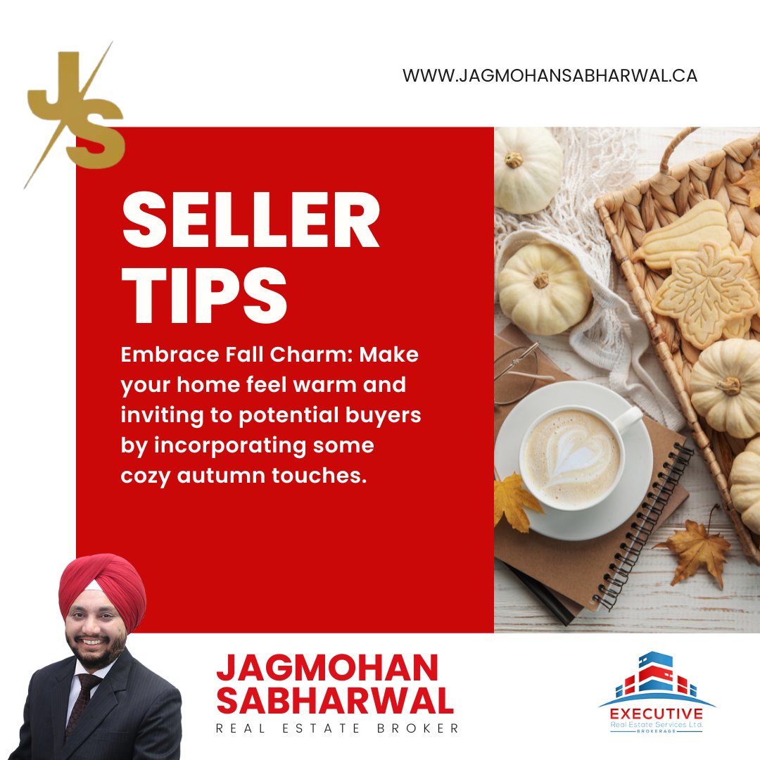 JAGMOHAN_SINGH's tweet photo. 🍁 Transform your home into an inviting haven for potential buyers by adding a touch of cozy autumn warmth. 🏡 By embracing the charm of fall, you'll create a space that resonates with potential buyers and leaves a lasting impression. 🏡🍂 #FallCharm #HomeSelling #RealEstateTips https://t.co/fLwBvWyRma