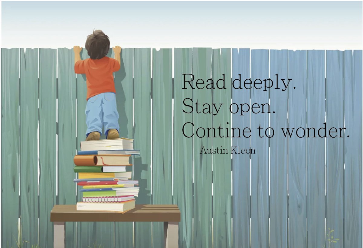 Meri_Riley's tweet photo. a quote from Austin Kleon’s book, Steal Like An Artist. I really like this quote because of the message to stay curious. #RSJ108 https://t.co/cHaKos5RwX