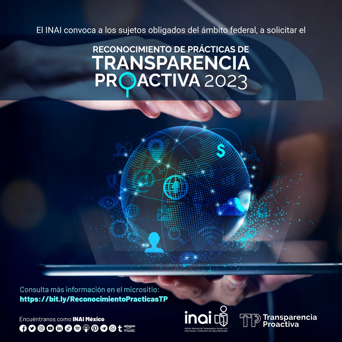 INAImexico's tweet photo. ◎¿Implementas ejercicios de transparencia proactiva?

¿Eres sujeto obligado? 
Convocatoria para el reconocimiento de prácticas de ✚Convocatoria #TransparenciaProactiva2023: https://t.co/05Hfxu2Ary https://t.co/RyYbg9tzwi