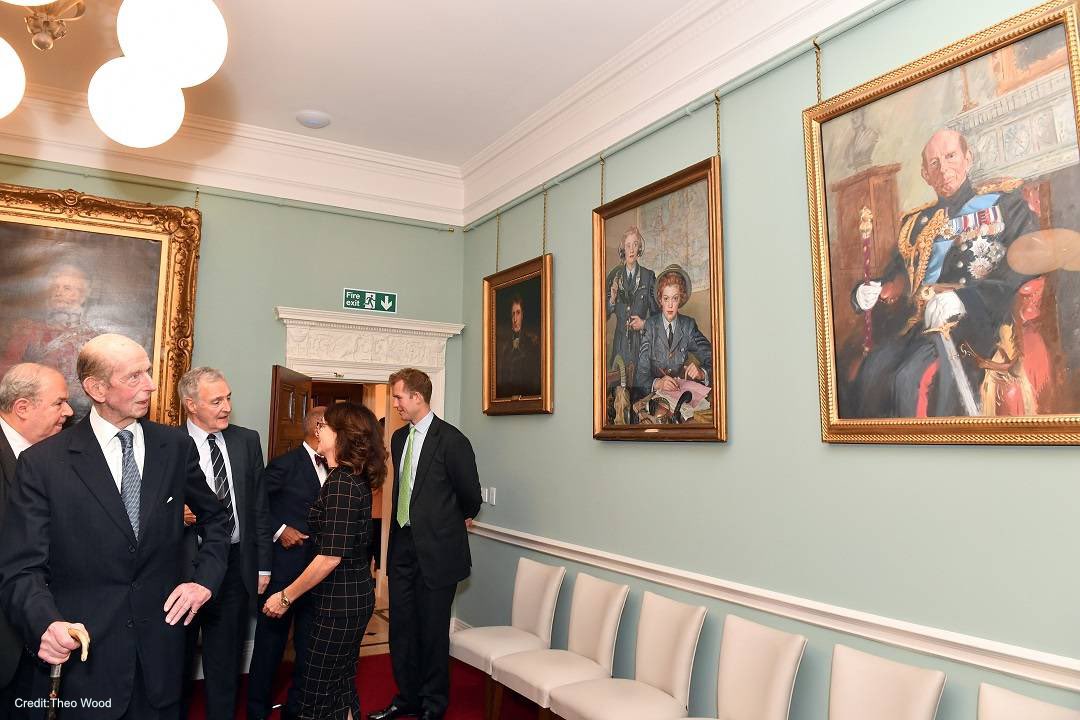 On Monday, @RURI_org President, HRH The Duke of Kent, officially reopened its Whitehall offices post a £12.2m refurb.  He unveiled a crest stone commemorating sacrifices of Commonwealth soldiers, a plaque in the Sir Naim Dangoor Hall and saw his portrait for the first time.