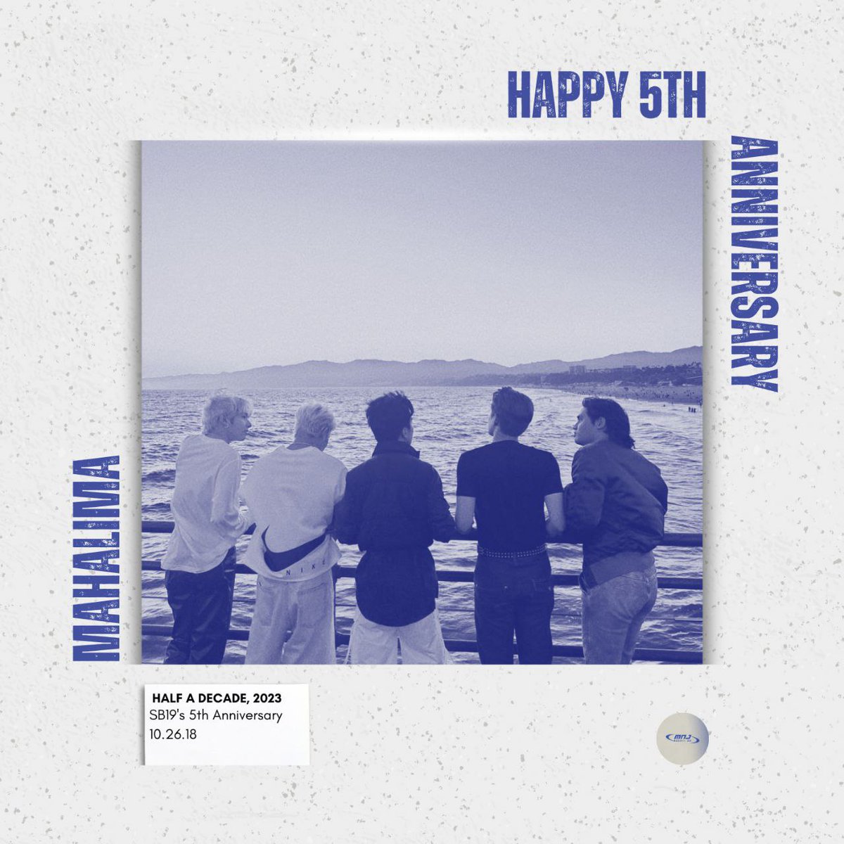 Happy 5th Anniversary, SB19! 💙

You've really come a long way. We are beyond proud of everything l you've achieved. Gaya nung simula, salamat sa hindi pag-give up at patuloy lang sa pag-GO UP! Mahal namin kayo!

FIVE YEARS WITH MAHALIMA
<a href="/SB19Official/">SB19 Official</a> #SB19
#HappyAnniver5arySB19