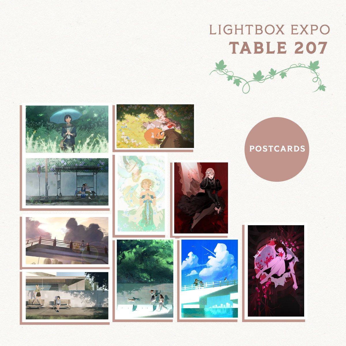 Catalogue for @LightBoxExpo this weekend! Will be debuting my art book along with some other fun stuff 🌹#LBX2023 Come say by and say hi :^) 