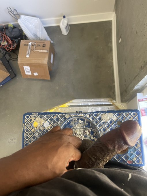Dick out on top of a ladder In clients house while I paint&hellip; DM for the video OR subscribe to my onlyfans