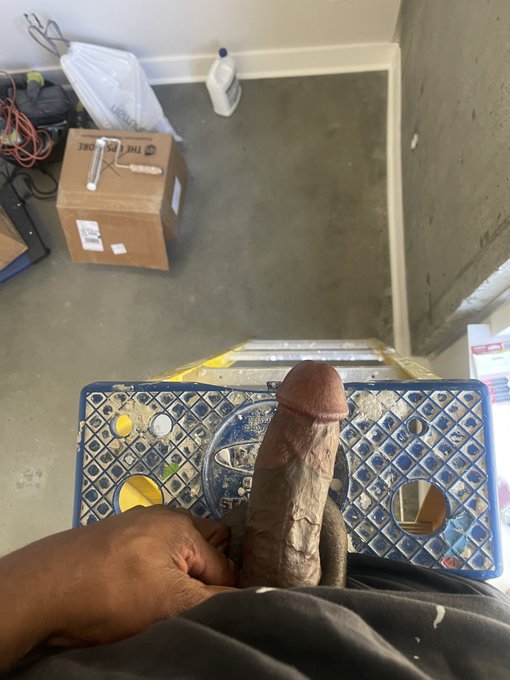 Dick out on top of a ladder In clients house while I paint&hellip; DM for the video OR subscribe to my onlyfans