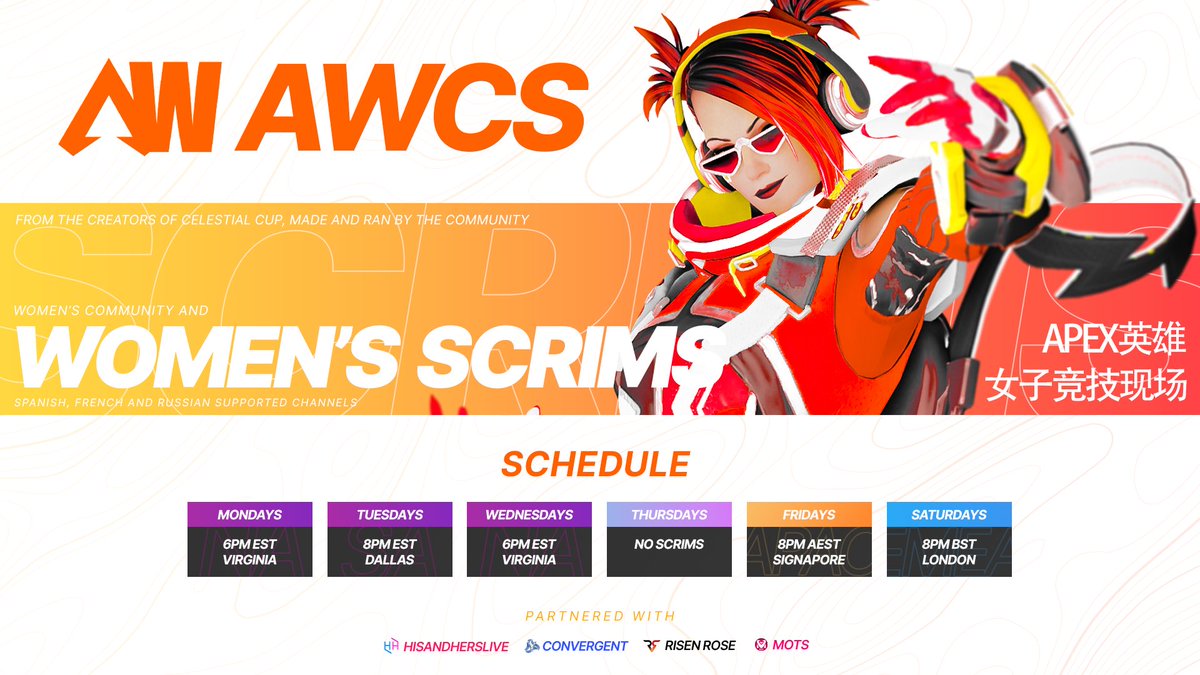 APAC-S ladies, we need 10 more teams for a full lobby 🦋

Let’s have some fun for our first AWCS APAC women’s scrims. 🦋

discord.gg/awcs