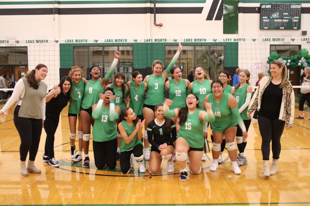 Last Night, the Lake Worth Varsity Volleyball team solidified their playoff run last night with their win over Bridgeport! 

They also had Senior Night, where they were able to highlight the Seniors on the team and shower them with some extra love! We love you Seniors! 
#WorthIt