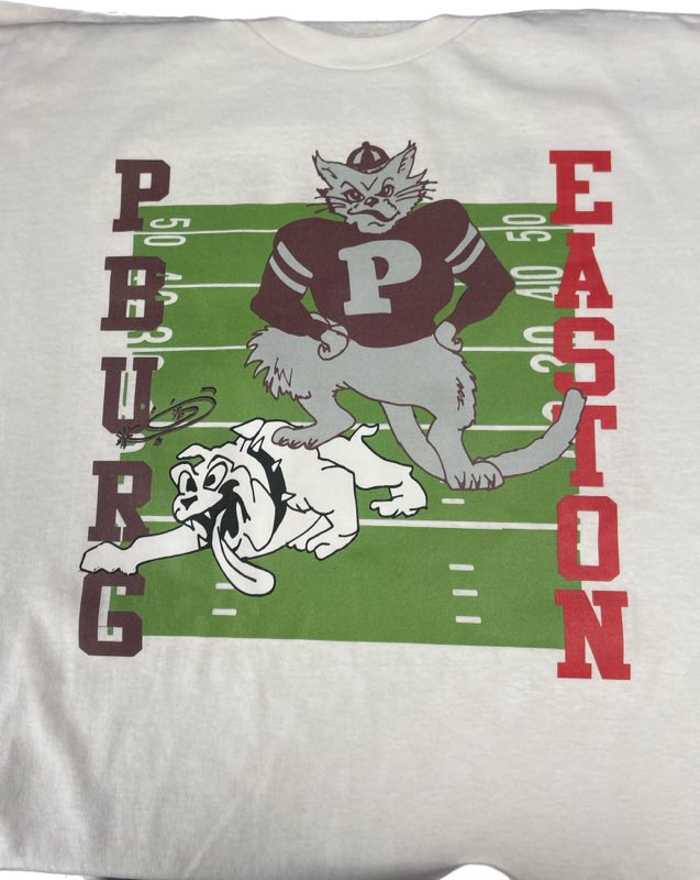 MissSantoroPHS's tweet photo. P’burg / Easton t-shirts will be sold next week during lunch periods.  Cost is $15! Limited supply available! @rovi_mr @ClassOf2024PHS @BronicoJames https://t.co/lVVdIywaYJ