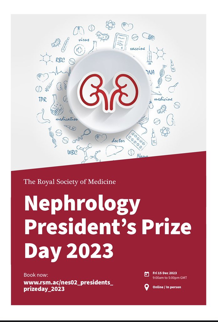 @RoySocMed 🌟🌟🌟✍🏻✍🏻✍🏻 Calling Nephrology Enthusiasts - both undergraduate & postgraduate, all specialities - adult & paediatric #RSMNephrology prizes submission date is extended until November 3rd ✍🏻✍🏻✅ @tinachrysochou @Marilina_A_ @louise_oni @Doc_JOB @CDudreuilh