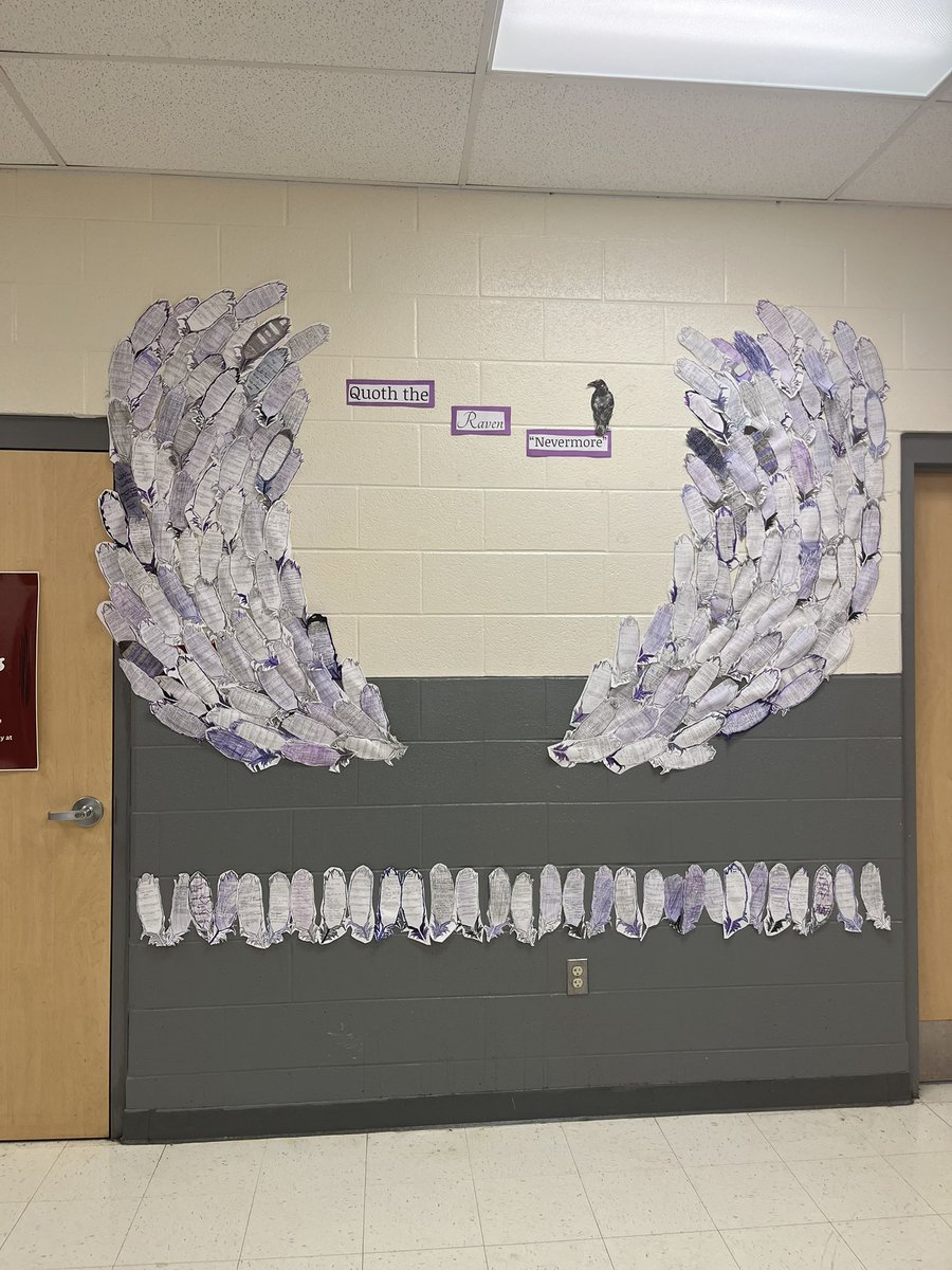Our Raven feathers are looking awesome! #nevermore