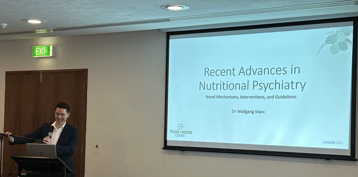 The 14th Aubrey Lewis winner Wolfgang Marx kicking off day 2 of #BPA2023  speaking about the nutrition psychiatry field! 
@IMPACTDeakin @foodmoodcentre @biolpsychaust