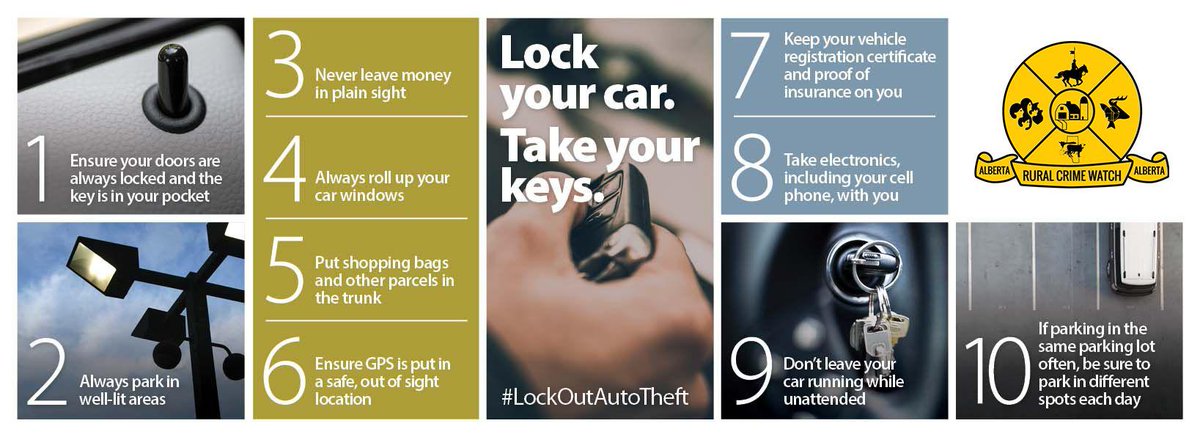 The first snowfall often leads us to idling our cars to warm up. Did you know that 40% of stolen vehicles have the keys inside or accessible?

As the temperatures continue to drop, take preventative steps to avoid becoming a victim of vehicle theft. #SaferAB #CrimePrevention