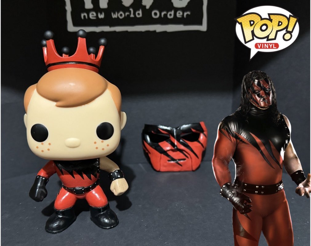 uk_wwf's tweet photo. That’s gotta be Kane! 

Well Freddy as Kane 😂 

Complete with a funko size mask. 

@funko @GlennJacobsTN 
#funko #freddyfunko #wwe #custom #kane https://t.co/EoaFHCq982