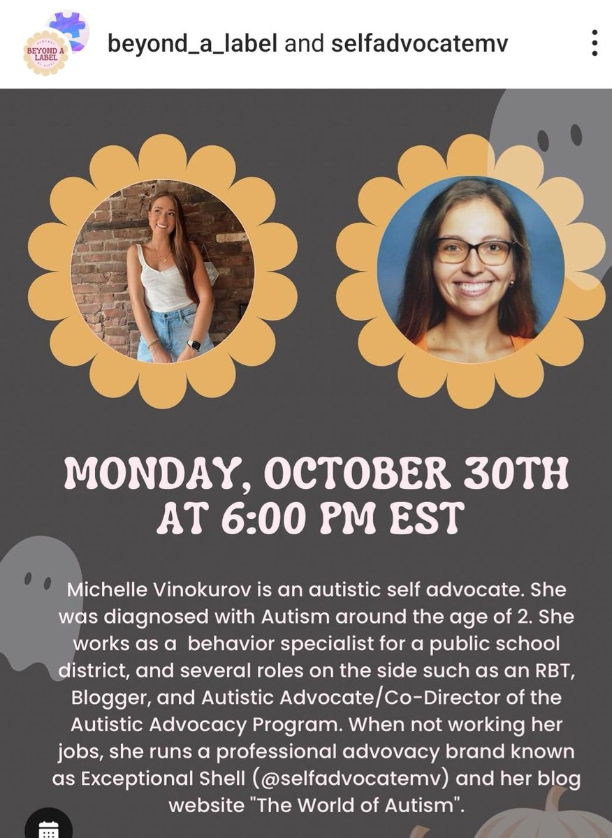SelfAdvocateMV's tweet photo. So beyond excited to share I'll be on a live Instagram podcast! Make sure to go onto my Instagram page & tune in live on Monday at 6pm EST live to hear my journey & professional experiences I'm doing today as my way of advocating for the neurodiverse community. #ExceptionalShell https://t.co/xrmRwnpQiI