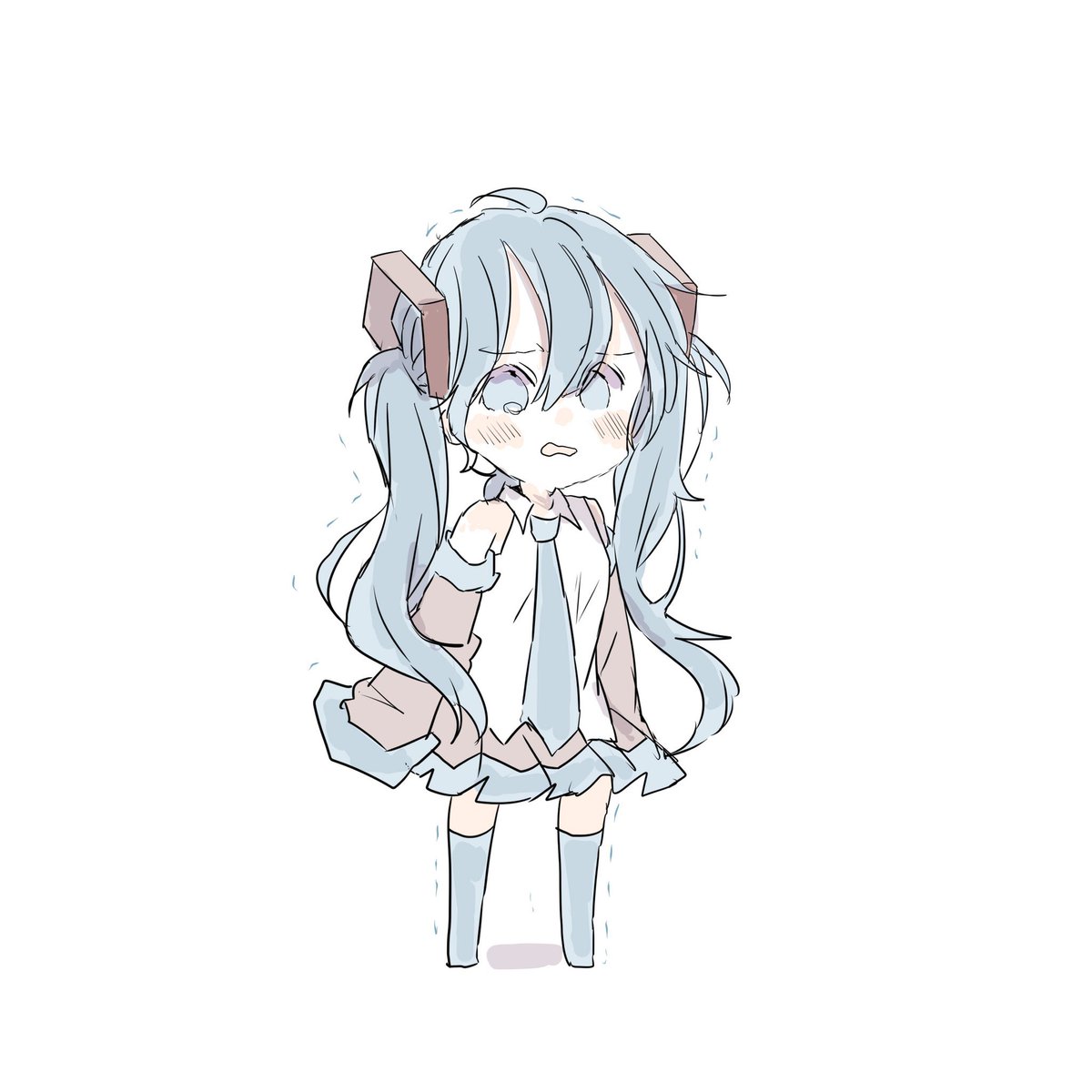 初音ミク 「ますた… 」|sakiのイラスト
