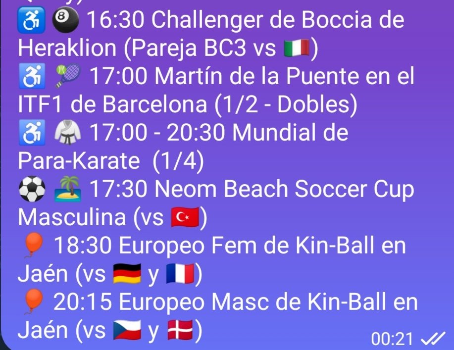 toni_op's tweet photo. #HorarioDiario: 26/10/2023
- #EuropeanQualifier 🧗🏻
- #GSAbuDhabi 🥋
- #CarolinaMarín 🏸
- #MundialKarate 🥋
Mira YA lo que más te gusta/interesa y apúntatelo 👇🏻 https://t.co/NyqZpt2HQn