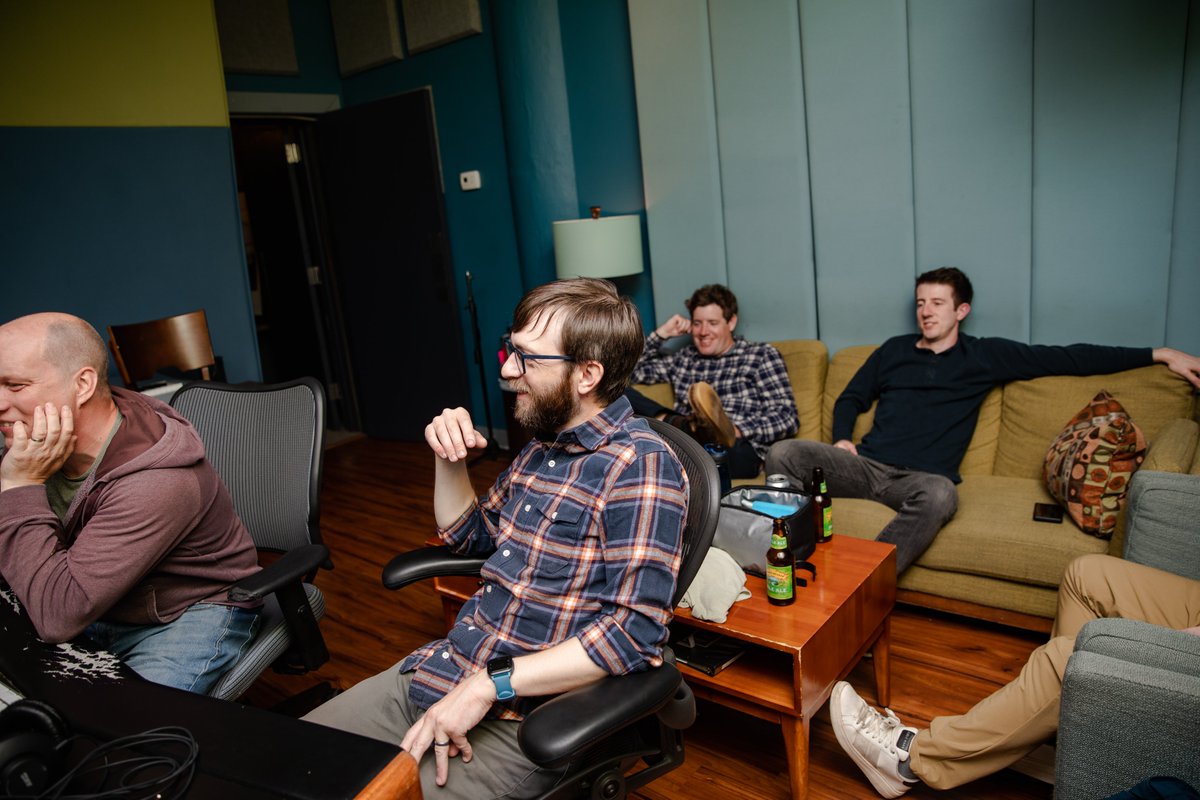 "The Real Giving Up" is out now everywhere, and we're still counting down our fav moments. Today: our last day of mixing at <a href="/MilkBoyStudio/">MilkBoy the Studio</a>. <a href="/RachelDelSordo/">Rachel Del Sordo</a> captured these great studio candids. Hear the album here: album.link/us/i/1706548060 and see you 11/4 at <a href="/OrtliebsPhilly/">Ortlieb's</a>!