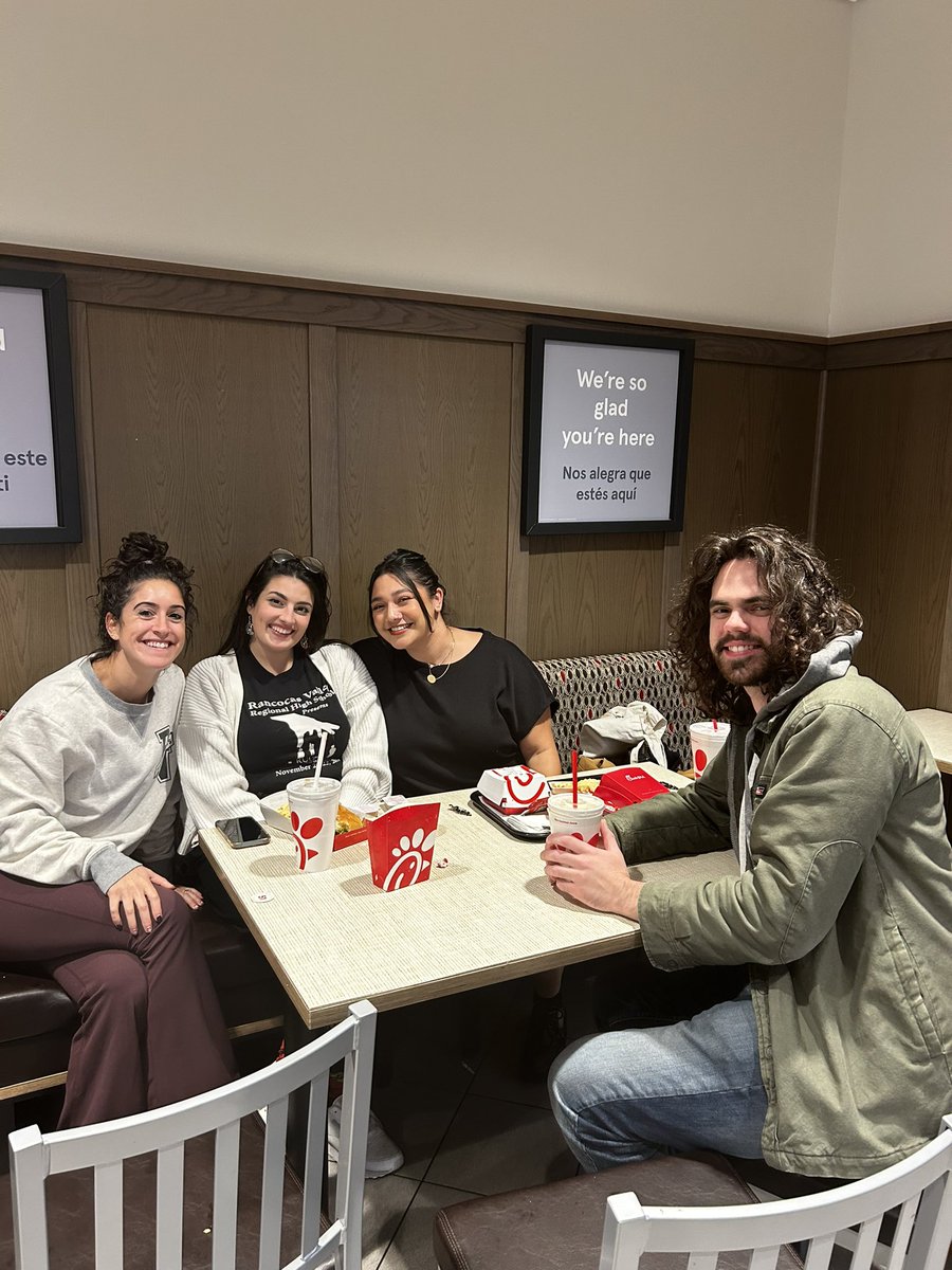 reddevildrama's tweet photo. Monsters eat chicken! The cast of “She Kills Monsters” had so much fun at the Chick-fil-a fundraiser! Thank you to all of the friends and family that came out to support the show as well! https://t.co/yN9y4zBrpn