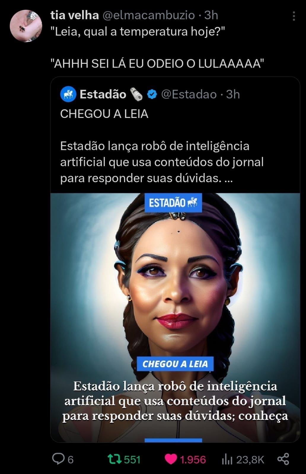 Estadão lança a Leia, robô de inteligência artificial que usa conteúdos do  jornal para tirar dúvidas