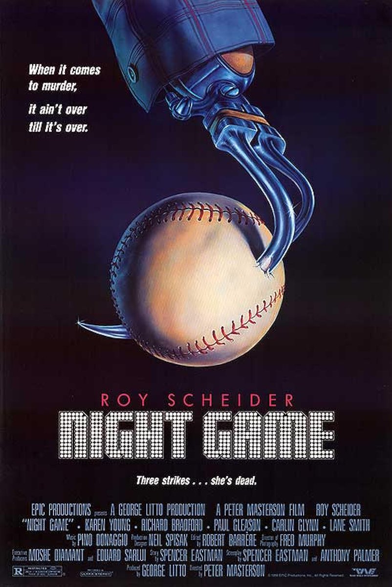 JamesFearX's tweet image. #100DaysOfHorror
#Horror365Challenge
#100HorrorMoviesin92Days
#ZombieSteve52 sports theme

#NowWatching 
Night Game
Dir. Peter Masterson 

#HorrorMovies
#Halloween
#Horror #HorrorFamily
#HorrorCommunity
#HorrorFam #MutantFam