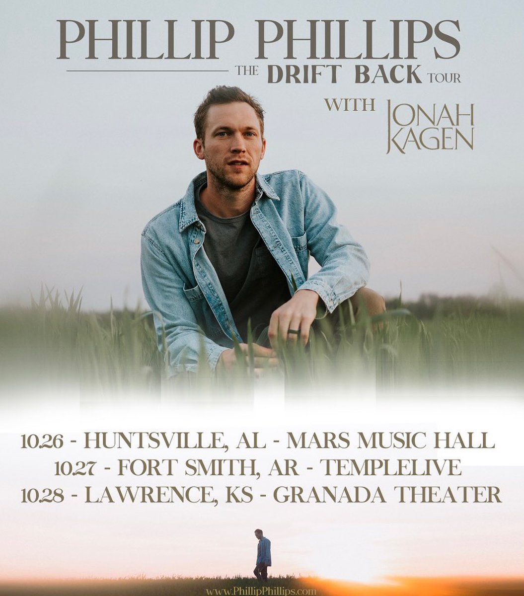 Hard to believe we are halfway through the Drift Back Tour 😦Tomorrow is the start of a few jam-packed weeks in some of my favorite citites - if you haven't grabbed tickets for a show yet, whatcha doing?! Tickets 🎫: phillipphillips.com/tour