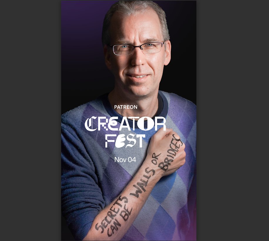 I’ll be presenting at Creator Fest hosted by @Patreon on Nov 4th in LA! The festival for creators. Shhh- use this code for 50% off tickets IYKYK50 Tickets: creatorfest.patreon.com/?utm_source=cr…