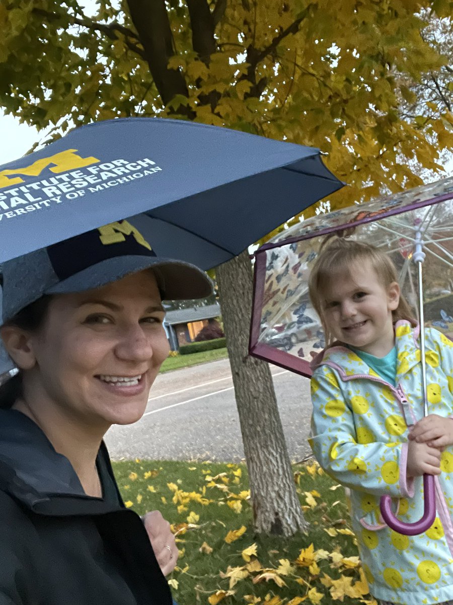 The rain in Ann Arbor is no match for our umbrellas! Thanks to @umisr and the #ISRexpo for the sweet swag.