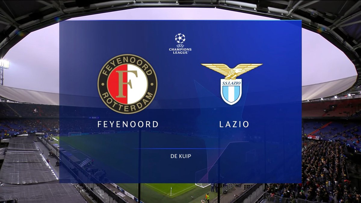 Feyenoord vs Lazio Live Streaming and TV Listings, Live Scores, Videos - October 25, 2023 - Champions League