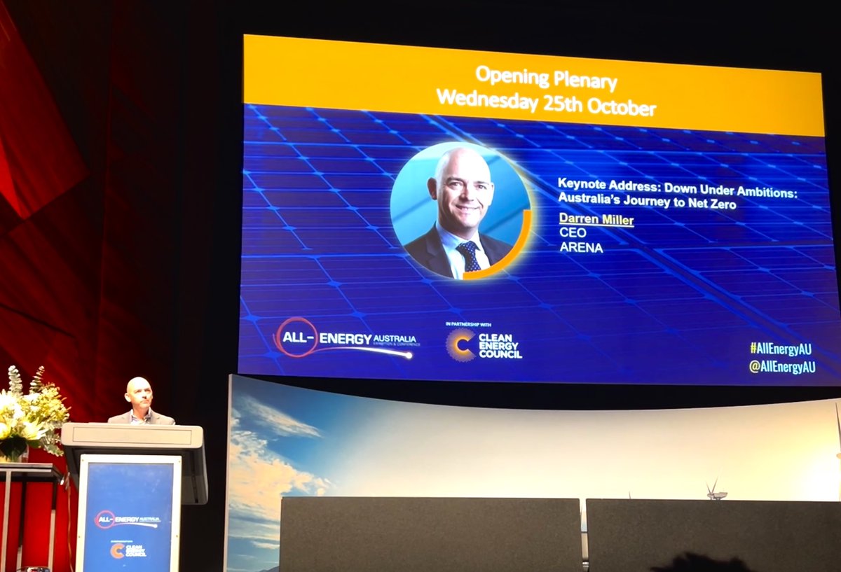 'If we want to become a renewable energy superpower, progress in the industrial sector will be critical.” – ARENA CEO, @darrenhmiller.

Read his keynote speech on industrial decarbonisation in the opening plenary at ARENAWIRE: arena.gov.au/blog/down-unde…

#allenergyau