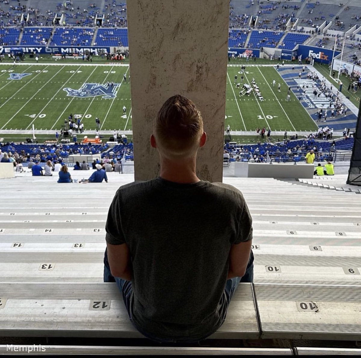 Conor Stalions seats at the TCU game he scouted.