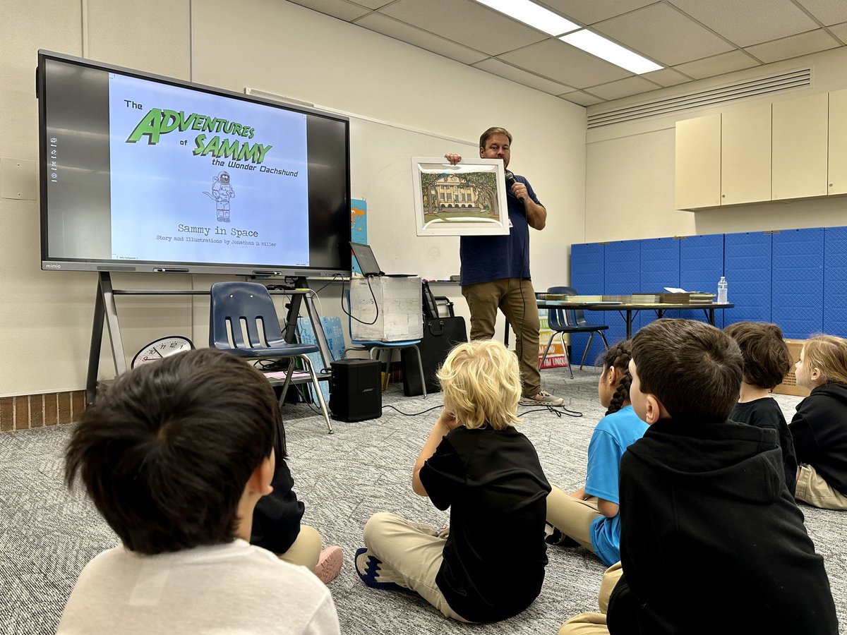 MarkhamKinders's tweet photo. Today we enjoyed a visit from Author &amp; Illustrator Jonathan Miller! @McLeanSchool #McLeanSchool https://t.co/Nbp4thOvya
