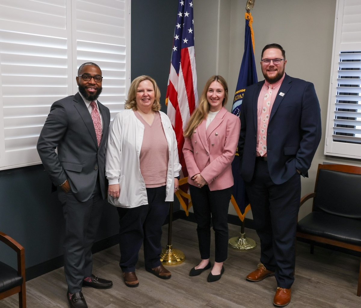 Thank you to everyone who wore pink in observance of Breast Cancer Awareness Month! Let's not only raise awareness but emphasize the importance of scheduling regular mammograms, conducting self-exams, and adopting a healthy lifestyle. #BreastCancerAwareness #VeteranHealthcare