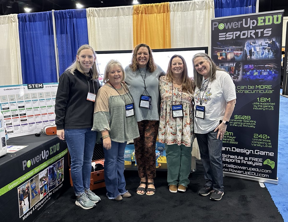 powerupedu's tweet image. The FUN continues @scedtech 2023! Great day w/SC Educators winning $5 at @LuPlayground challenge & loving #ACTIVELearning! Still time to see all @powerupedu #classroomtech. Check out @Boxlight #3DPrinting & @WozED #STEMCareer Curriculum. See you tomorrow! Booths 645/647.