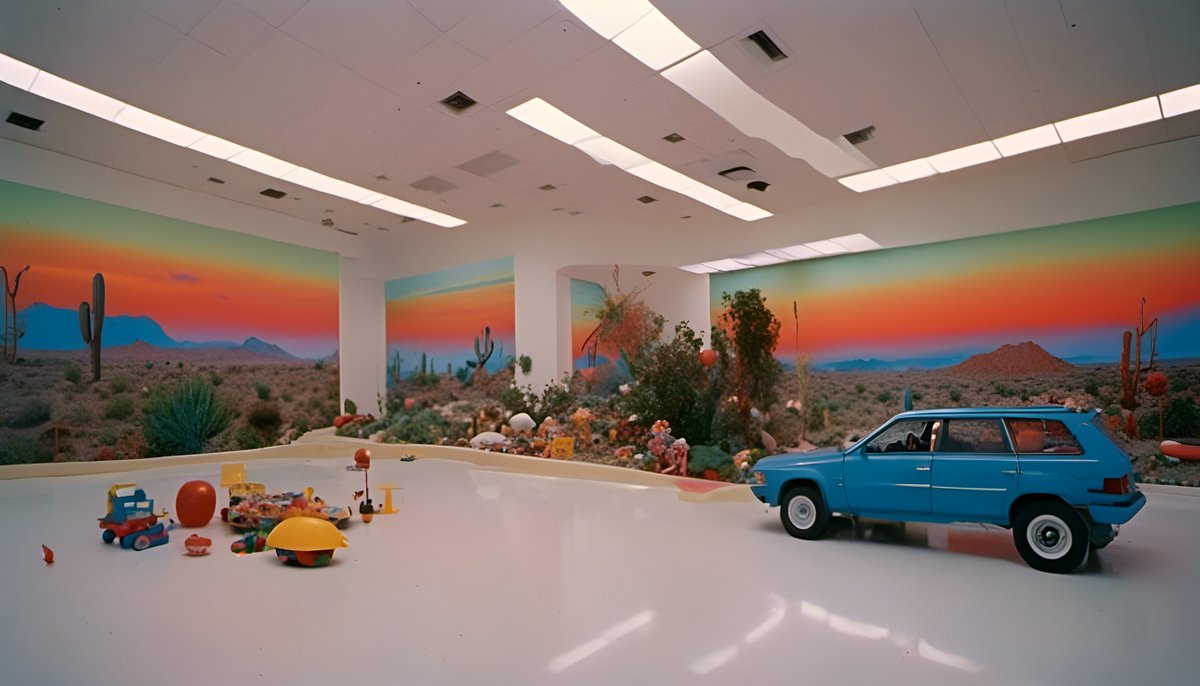 I can hear the crackly elevator music playing over the intercom

Made on #nightcafe  #stablediffusion