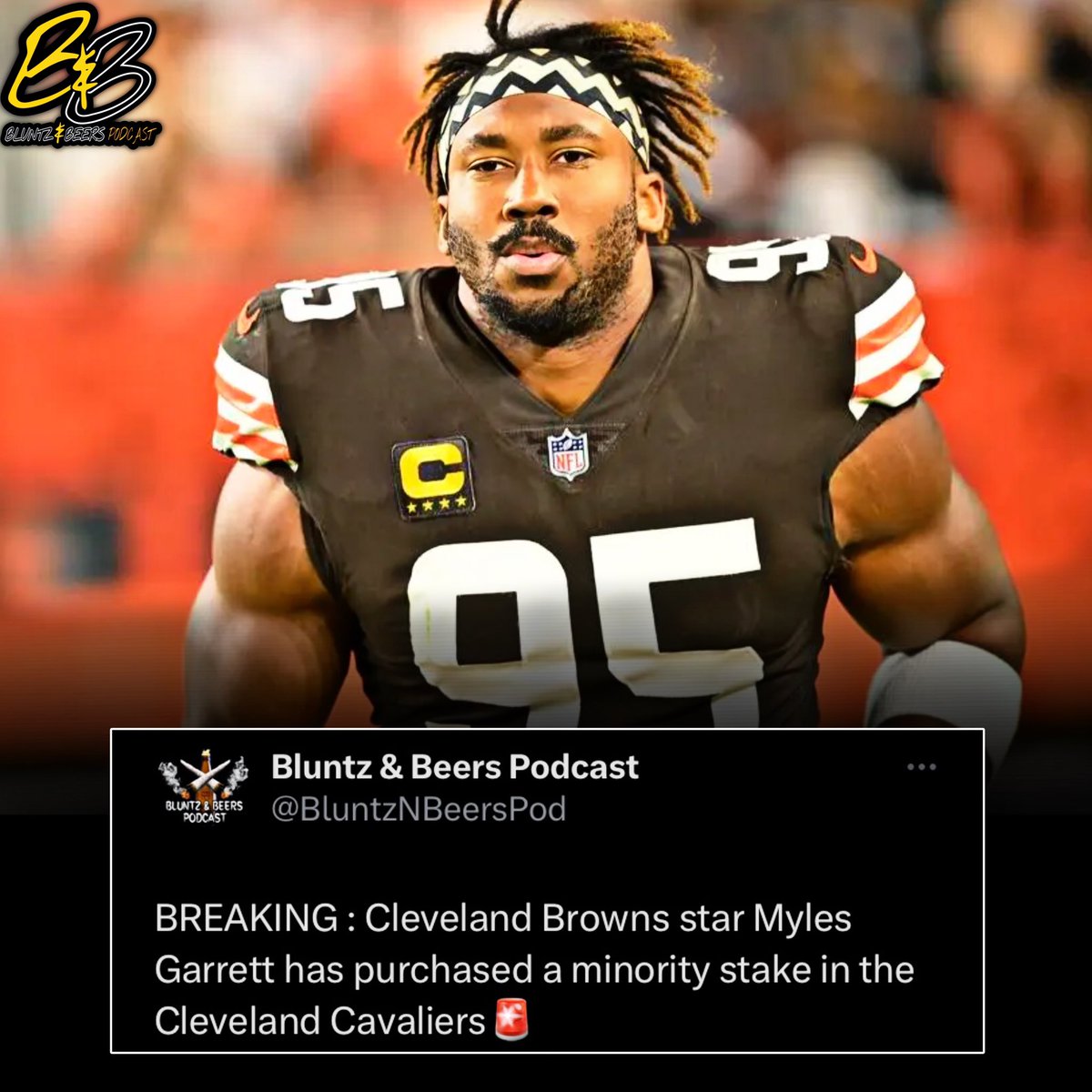 BREAKING: Cleveland Browns star Myles Garrett has purchased a minority stake in the Cleveland Cavaliers🚨

Thoughts ? 🤔

#nba #clevelandcavaliers #mylesgarret