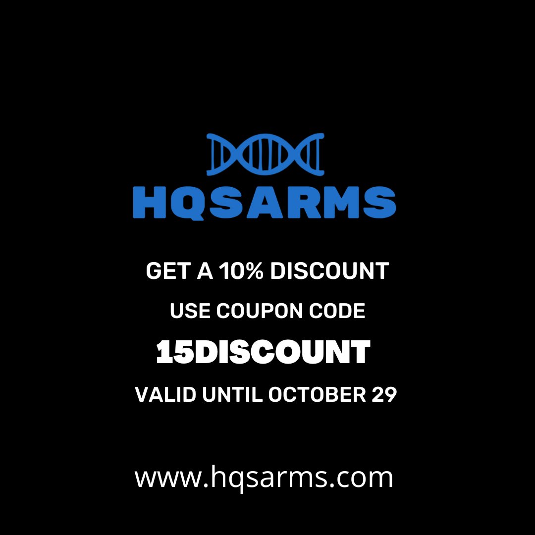 hqsarms's tweet photo. Get a 15% discount code on all orders at HQSARMS. Use coupon code 15DISCOUNT. Valid until october 29 https://t.co/58zuZrna9z