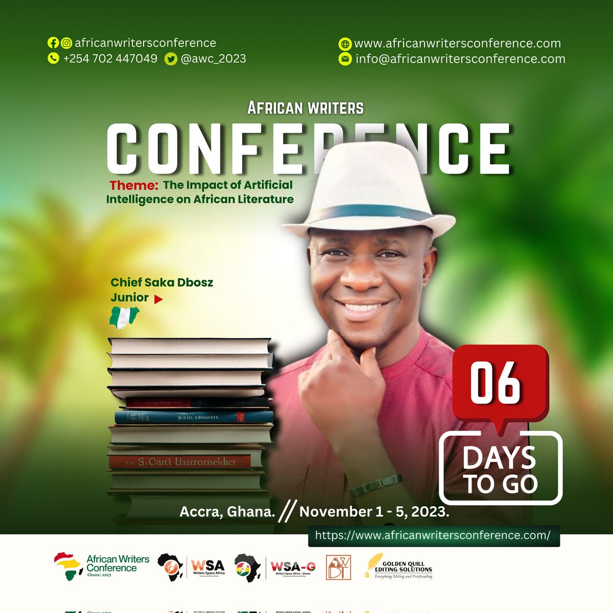 AWC2025's tweet image. 6 days to AWC 2023 ⏳

#awc2023
#countdowntoawc
#ghana