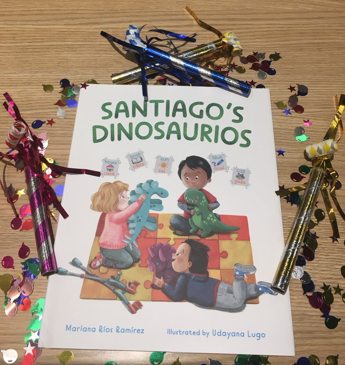 kidlitjenny's tweet photo. Itβs time for #PartyWithPictureBooks πππ
Today, Iβm celebrating Santiagoβs Dinosaurios by @marianariosrmz1 and Udayana Lugo. π¦π¦
https://t.co/wWo92yux5O https://t.co/Idrw8btkIQ