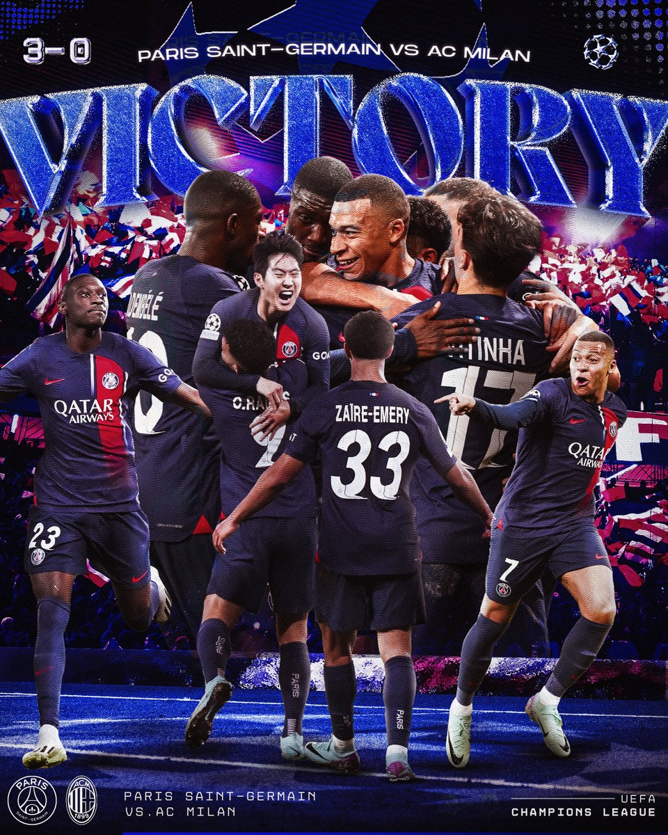 Paris Saint-Germain beat Milan 3-0 in Champions League