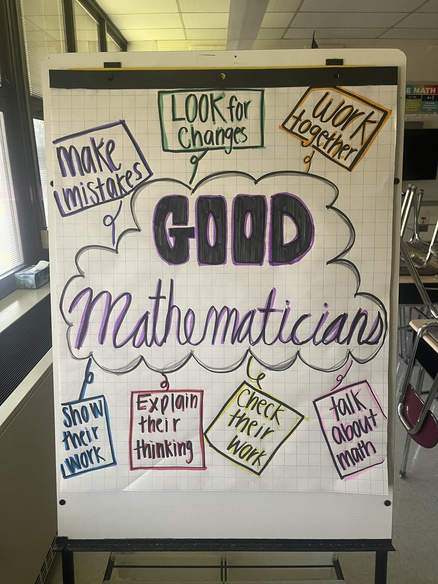 Teacher2Teacher (@teacher2teacher) on Twitter photo T <a href="/KBurke4242/">Kristin S. Burke (she/her)</a>'s Ss know that good mathematicians notice, collaborate, make mistakes and more!
What would you add to the list?
#GrowthMindset #MTBoS T <a href="/KBurke4242/">Kristin S. Burke (she/her)</a>'s Ss know that good mathematicians notice, collaborate, make mistakes and more!
What would you add to the list?
#GrowthMindset #MTBoS