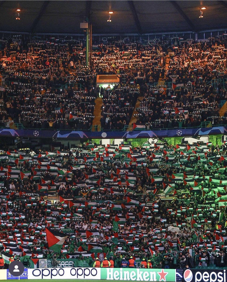 asimrabbani's tweet photo. As proud as iv ever felt to support this special football club tonight, fought like lions on the pitch and stood on the right side of humanity in the stands!

To the people of Palestine you’ll never walk alone 💚🇵🇸 https://t.co/1C2hpatvgk