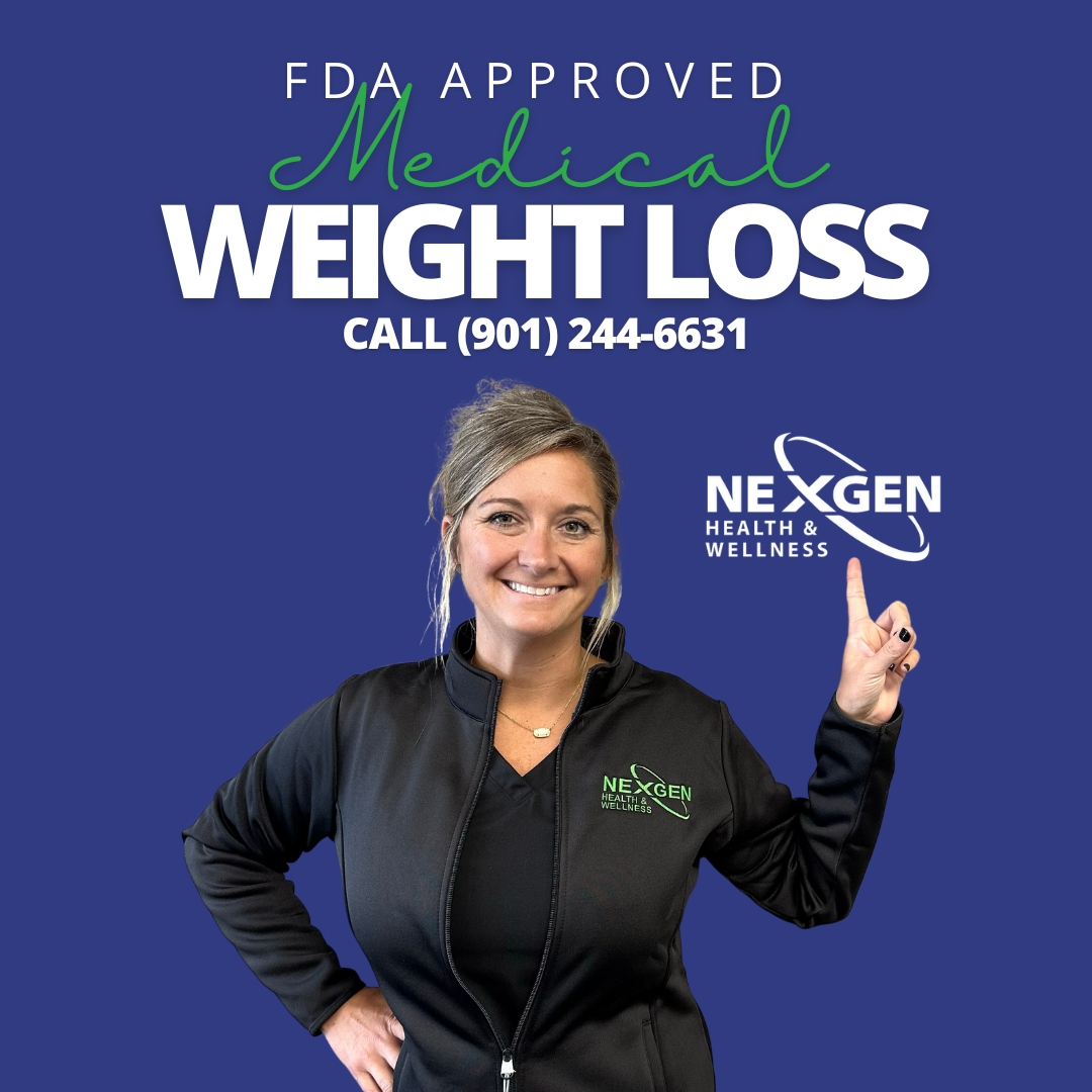 Get rid of unwanted pounds with FDA approved Weigh Loss plans designed specifically for you by the medical professionals at NexGen! 

#WeightLossWednesday #FatLoss #BartlettWeightLossClinic
#HealthandWellnessMemphis #NexGenBartlett